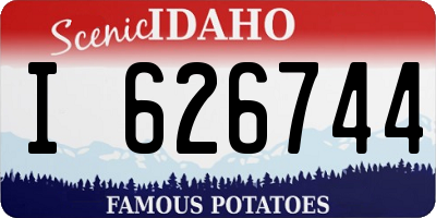 ID license plate I626744