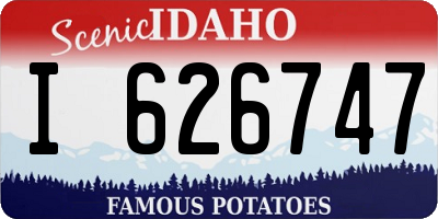 ID license plate I626747
