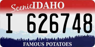 ID license plate I626748