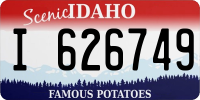 ID license plate I626749