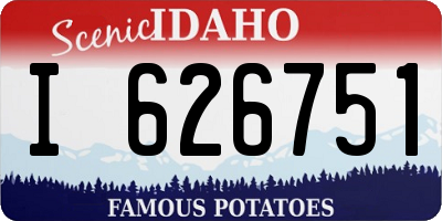ID license plate I626751