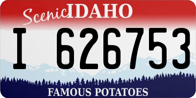 ID license plate I626753