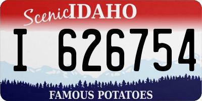 ID license plate I626754