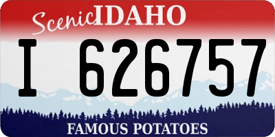 ID license plate I626757