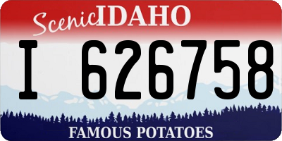 ID license plate I626758