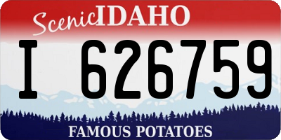 ID license plate I626759