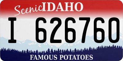 ID license plate I626760