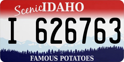 ID license plate I626763