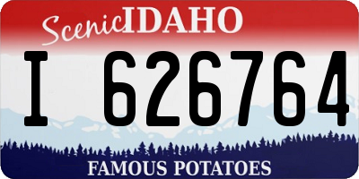 ID license plate I626764