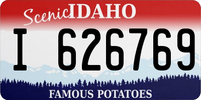 ID license plate I626769