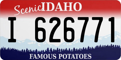 ID license plate I626771