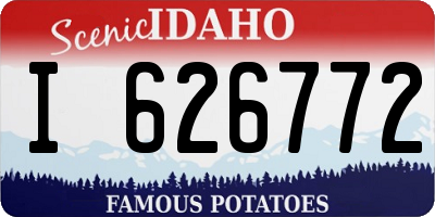 ID license plate I626772