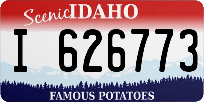 ID license plate I626773