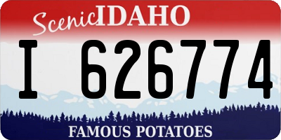 ID license plate I626774