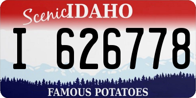 ID license plate I626778