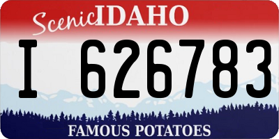 ID license plate I626783