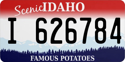 ID license plate I626784