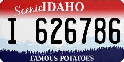 ID license plate I626786