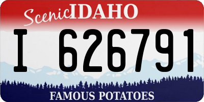 ID license plate I626791