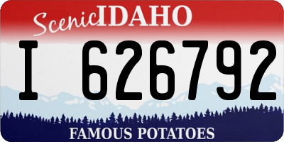 ID license plate I626792