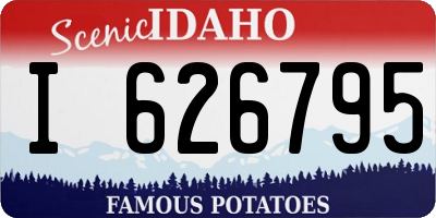 ID license plate I626795