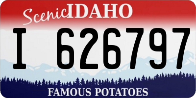 ID license plate I626797