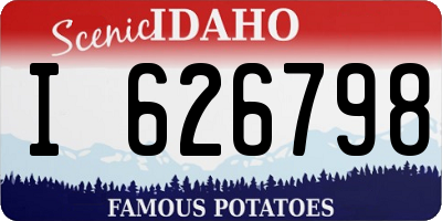 ID license plate I626798