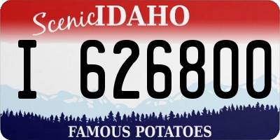 ID license plate I626800
