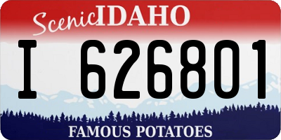 ID license plate I626801