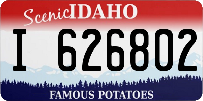 ID license plate I626802