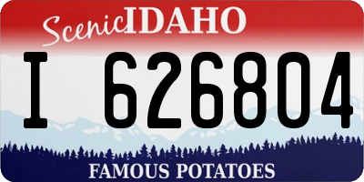 ID license plate I626804