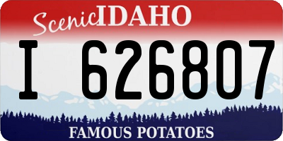 ID license plate I626807