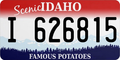 ID license plate I626815