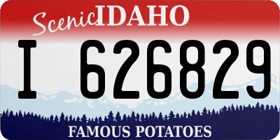ID license plate I626829