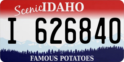 ID license plate I626840