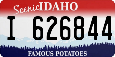 ID license plate I626844