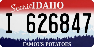 ID license plate I626847