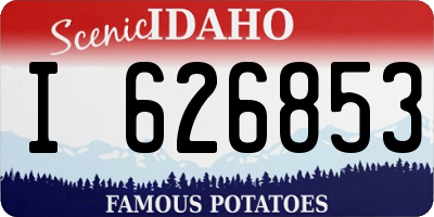ID license plate I626853