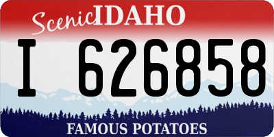 ID license plate I626858
