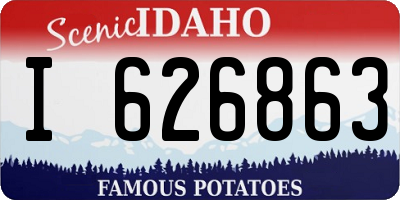 ID license plate I626863