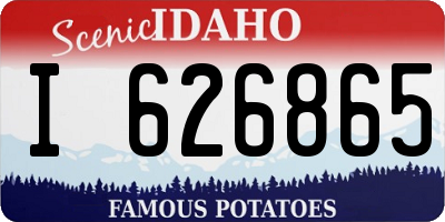 ID license plate I626865