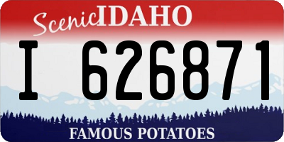 ID license plate I626871