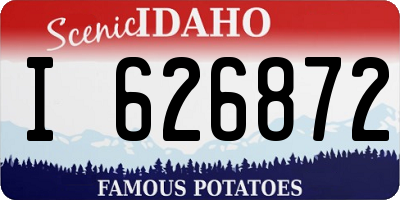ID license plate I626872