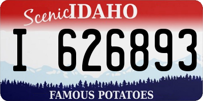 ID license plate I626893