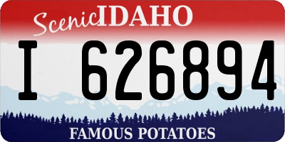 ID license plate I626894