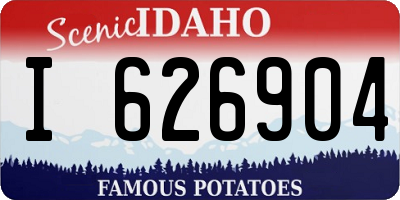 ID license plate I626904