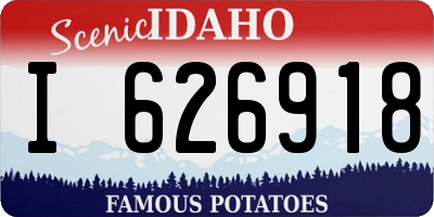 ID license plate I626918
