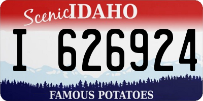 ID license plate I626924
