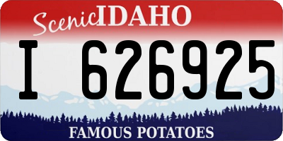 ID license plate I626925