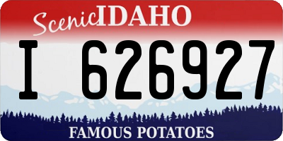 ID license plate I626927